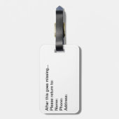 Schmutzige Kleidung - Schwarzes Gepäckanhänger (Rückseite vertikal)