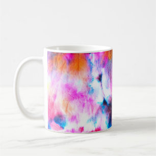 Schmutzige Kunst. Helle rote, lila, rosa, gelbe Fa Kaffeetasse