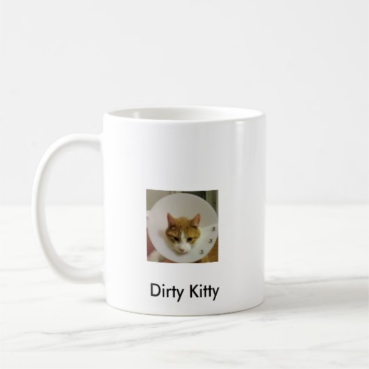 Schmutzige Miezekatze Kaffeetasse (Links)