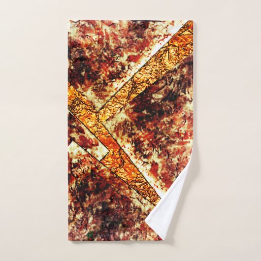 Schmutzige oder rostige unorganisierte Schichten a Badhandtuch Set (Handtuch)