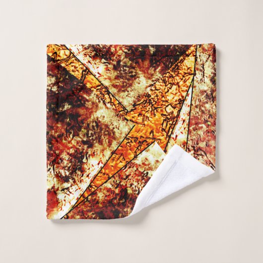 Schmutzige oder rostige unorganisierte Schichten a Badhandtuch Set (Waschlappen)