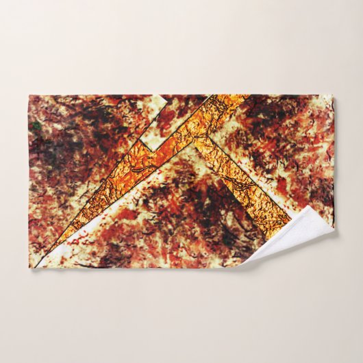 Schmutzige oder rostige unorganisierte Schichten a Badhandtuch Set (Handtuch)