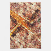 Schmutzige oder rostige unorganisierte Schichten a Geschirrtuch (Vertikal)