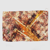 Schmutzige oder rostige unorganisierte Schichten a Golfhandtuch (Horizontal)