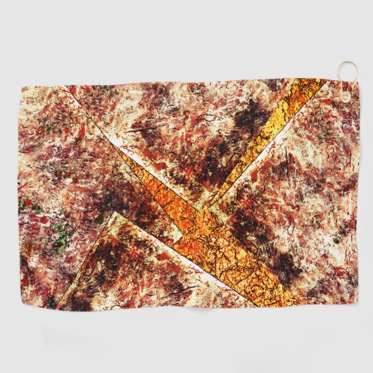 Schmutzige oder rostige unorganisierte Schichten a Golfhandtuch (Horizontal)