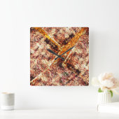 Schmutzige oder rostige unorganisierte Schichten a Quadratische Wanduhr (Zuhause)