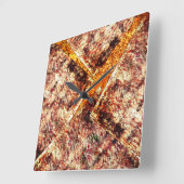 Schmutzige oder rostige unorganisierte Schichten a Quadratische Wanduhr (Winkel)