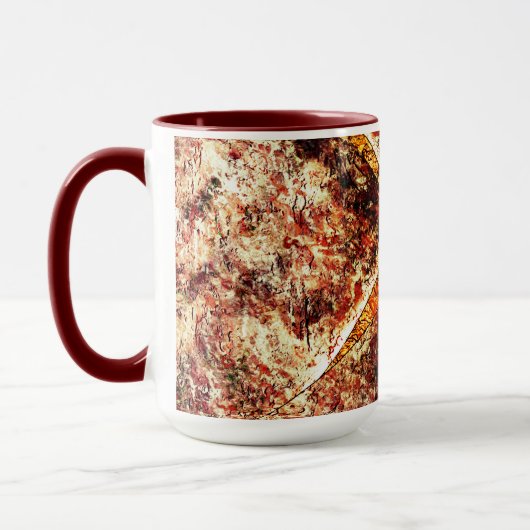 Schmutzige oder rostige unorganisierte Schichten a Tasse (Links)