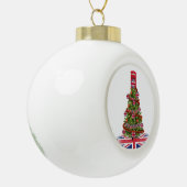 Schmutzige Pullover für Ihre gesamte britische Fam Keramik Kugel-Ornament (Links)