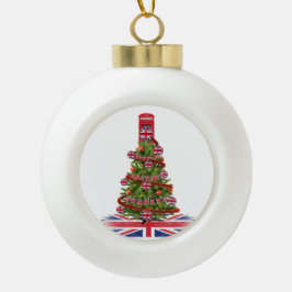 Schmutzige Pullover für Ihre gesamte britische Fam Keramik Kugel-Ornament
