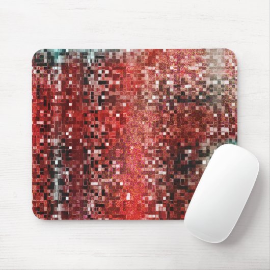 Schmutzige rote Kachel, verblasst und verschmiert? Mousepad (Mit Mouse)