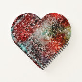 Schmutzige rote Kachel, verblasst und verschmiert? Notizblock (Rückseite)