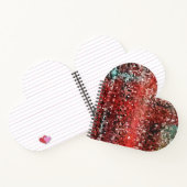 Schmutzige rote Kachel, verblasst und verschmiert? Notizblock (Innenseite)