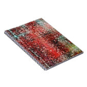 Schmutzige rote Kachel, verblasst und verschmiert? Notizblock (Rechte Seite)