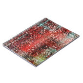 Schmutzige rote Kachel, verblasst und verschmiert? Notizblock (Linke Seite)