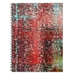 Schmutzige rote Kachel, verblasst und verschmiert? Notizblock