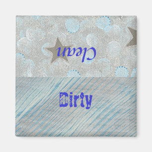 Schmutzige saubere Spülmaschinenmagneten - Blasen Magnet