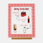 Schmutzige Soda-Bar Acrylschild (Vorderseite)