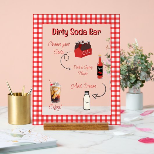 Schmutzige Soda-Bar Acrylschild (Hochzeit)