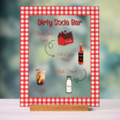 Schmutzige Soda-Bar Acrylschild (Neutral)