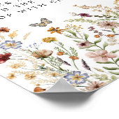 Schmutzige Soda-Bar Boho Wildblumengarten Blumen S Poster (Ecke)