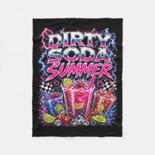 Schmutzige Soda Sommer Retro Y2K Bootleg Ästhetik Fleecedecke