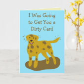 Schmutzige und saubere Hunde Funny Birthday Card Karte (Gelbe Blume)