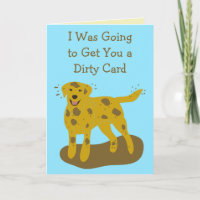 Schmutzige und saubere Hunde Funny Birthday Card