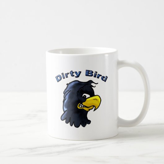 Schmutzige Vogel-Kaffee-Tasse Kaffeetasse (Rechts)