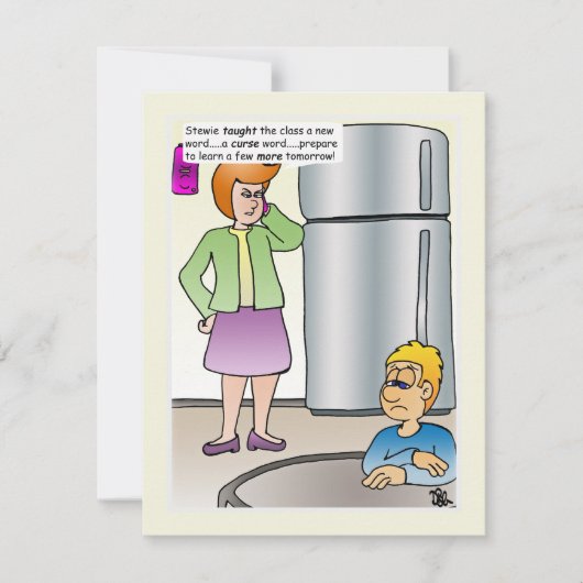 Schmutzige Wörter-Flachkarte (Vorderseite)