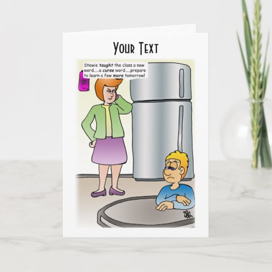 Schmutzige Wörter geklappter Grußkarte Karte (Vorderseite)