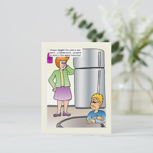 Schmutzige Wörter Postkarte (Stehend Vorderseite)