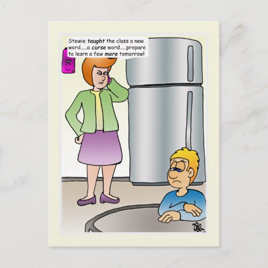 Schmutzige Wörter Postkarte (Vorderseite)