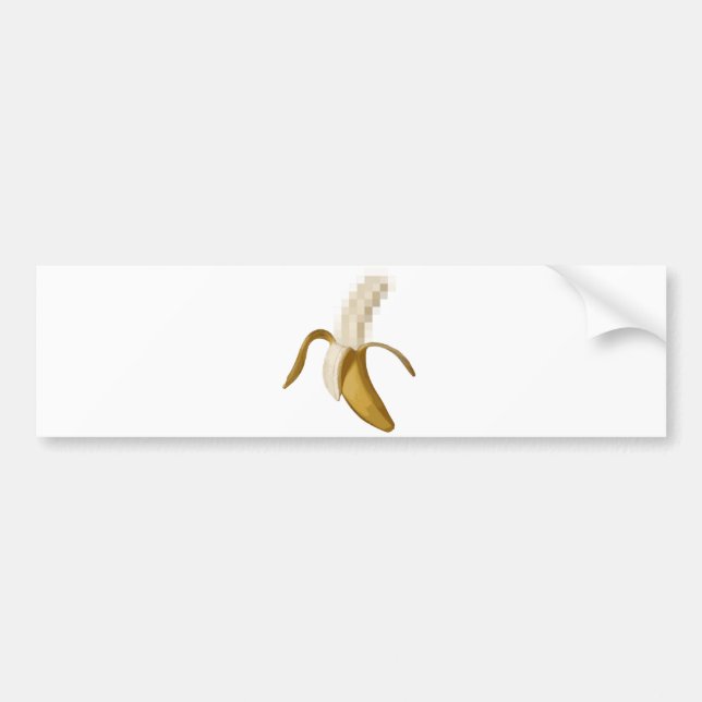 Schmutzige zensierte abgezogene Banane Autoaufkleber (Vorne)