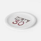 Schmutziger 30 30. Geburtstags-PapierTeller Pappteller (Schrägansicht)