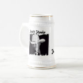 Schmutziger 3 Kasten Stein Bierglas (Vorderseite Links)