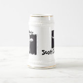 Schmutziger 3 Kasten Stein Bierglas (Mittel)
