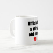 Schmutziger alter Mann 70 Kaffeetasse (Vorderseite Links)