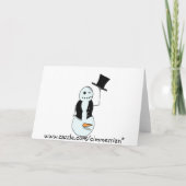 Schmutziger alter Schneemann Feiertagskarte (Rückseite)