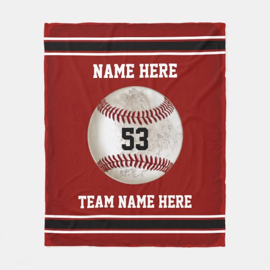 Schmutziger Blick Baseball Personalized Baseballde Fleecedecke (Vorderseite)