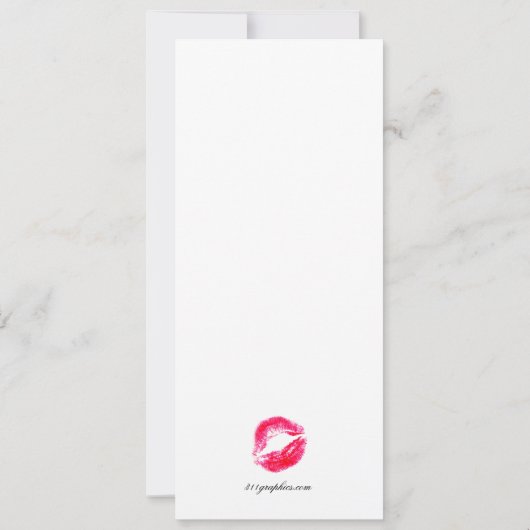 Schmutziger Geburtstag dreißig Smooch-311 Einladung (Rückseite)