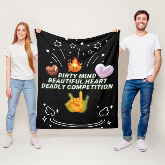 Schmutziger Geist Schönes Herz Tödlicher Wettbewer Fleecedecke (Beispiel)
