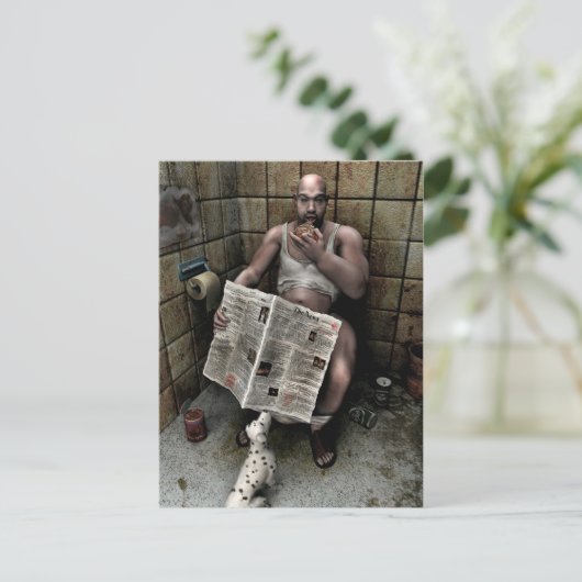 schmutziger Mann Postkarte (Stehend Vorderseite)