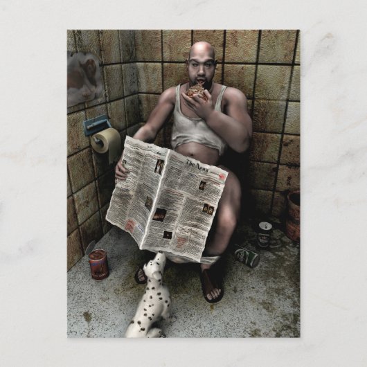 schmutziger Mann Postkarte (Vorderseite)