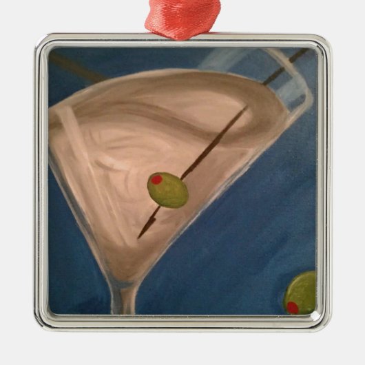 Schmutziger Martini Ornament Aus Metall (Vorne)