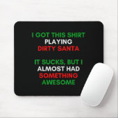 Schmutziger Weihnachtsmann-Geschenkideenaustausch. Mousepad (Mit Mouse)