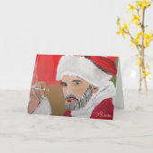 Schmutziger Weihnachtsmann Karte (Gelbe Blume)