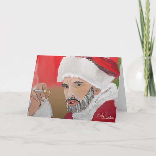 Schmutziger Weihnachtsmann Karte (Vorderseite)