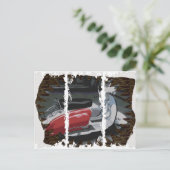 Schmutziges 3Tall packt Postkarte ein (Stehend Vorderseite)