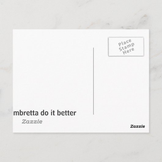 Schmutziges 3Tall packt Postkarte ein (Rückseite)